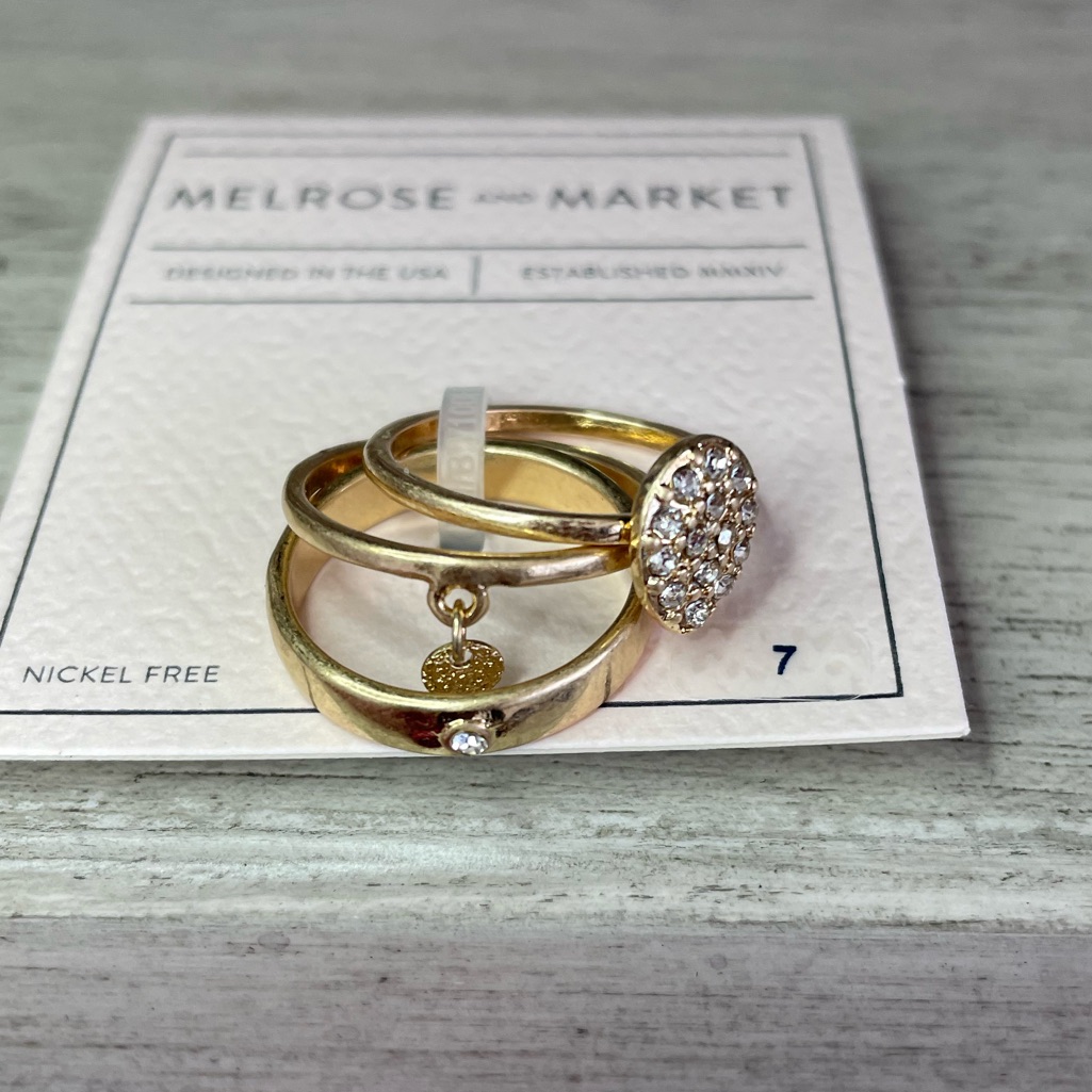 Melrose And Market 3-Rings Gold Size 7 10$